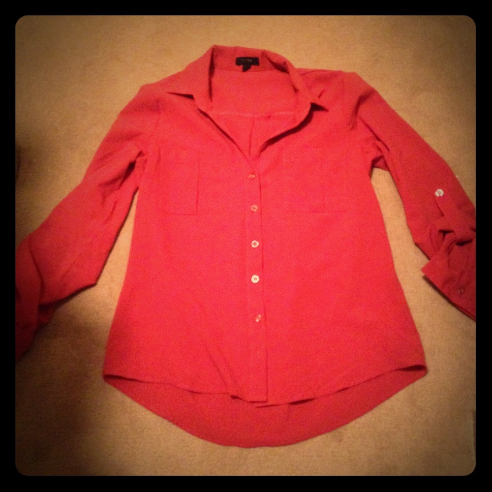 Red Flowy Top